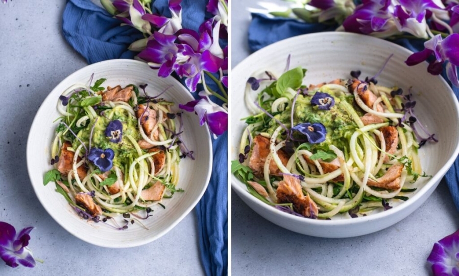 How To Cook Healthy Zucchini Noddles & Salmon? How To Cook Healthy Zucchini Noddles & Salmon?