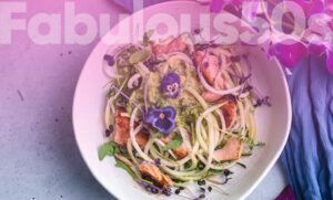 Zucchini Noodles and Salmon Recipe