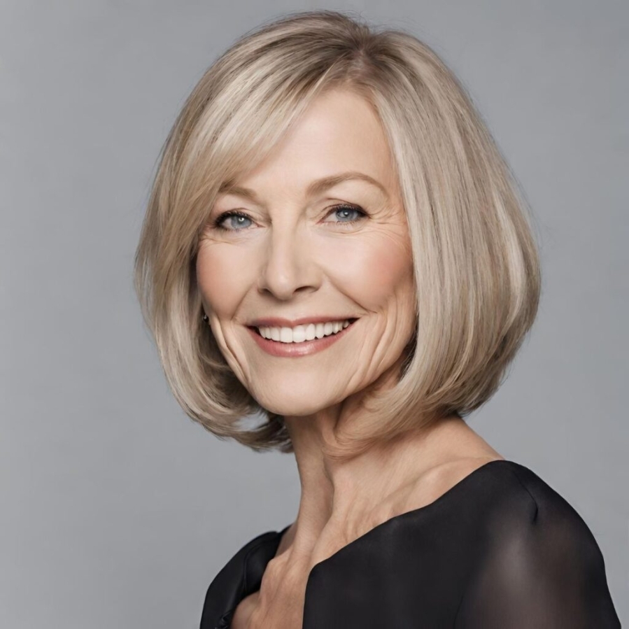 Hairstyles for Heart-Shaped Faces in Your 50s