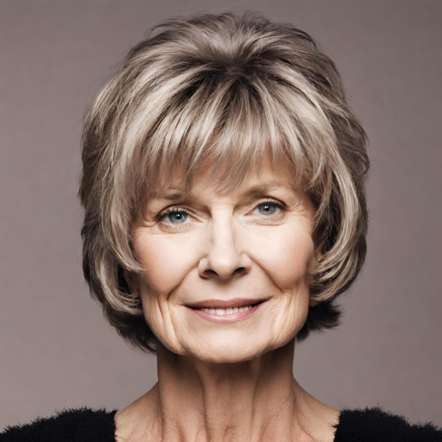 Hairstyles for Triangle Faces in Your 50s