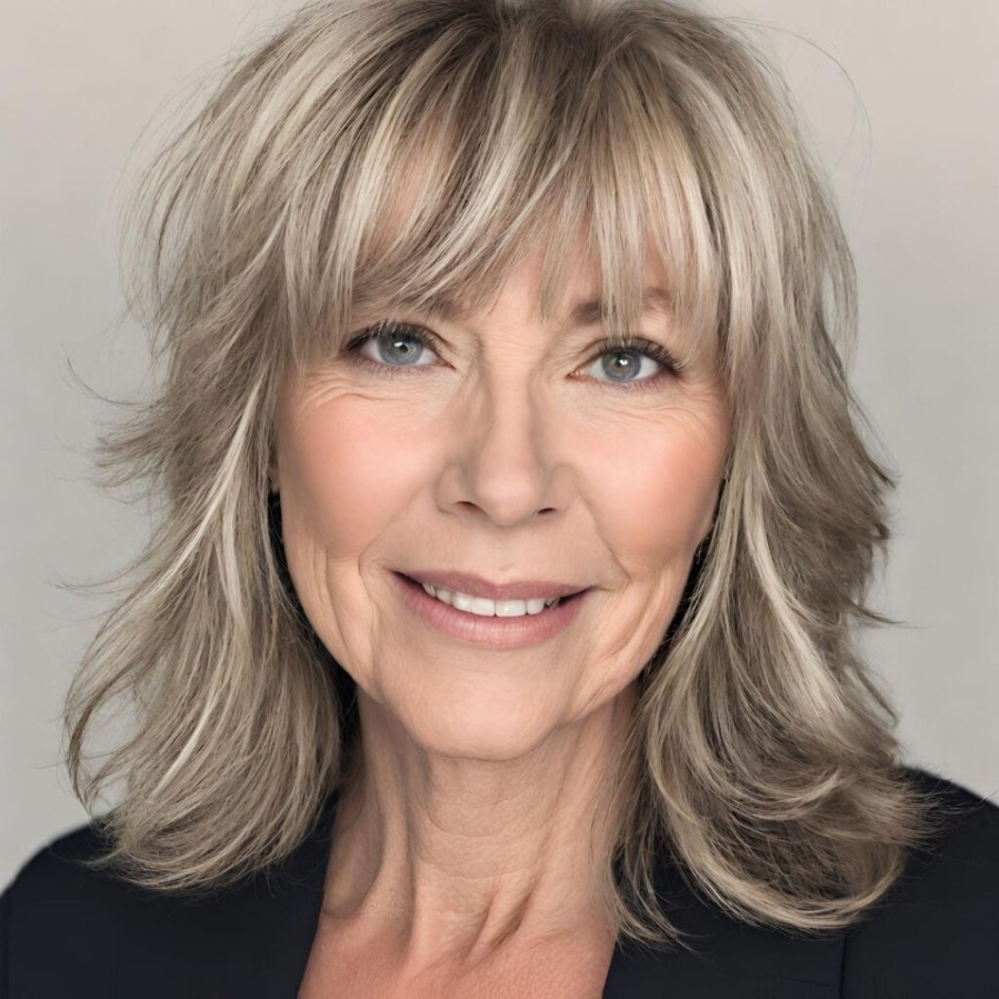 Hairstyles for Pear-Shaped Faces in Your 50s