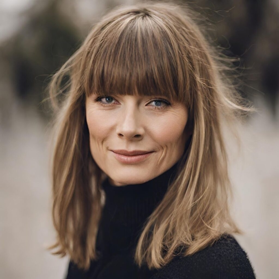 Blunt bangs for oblong faces - Hairstyles for Different Face Shapes