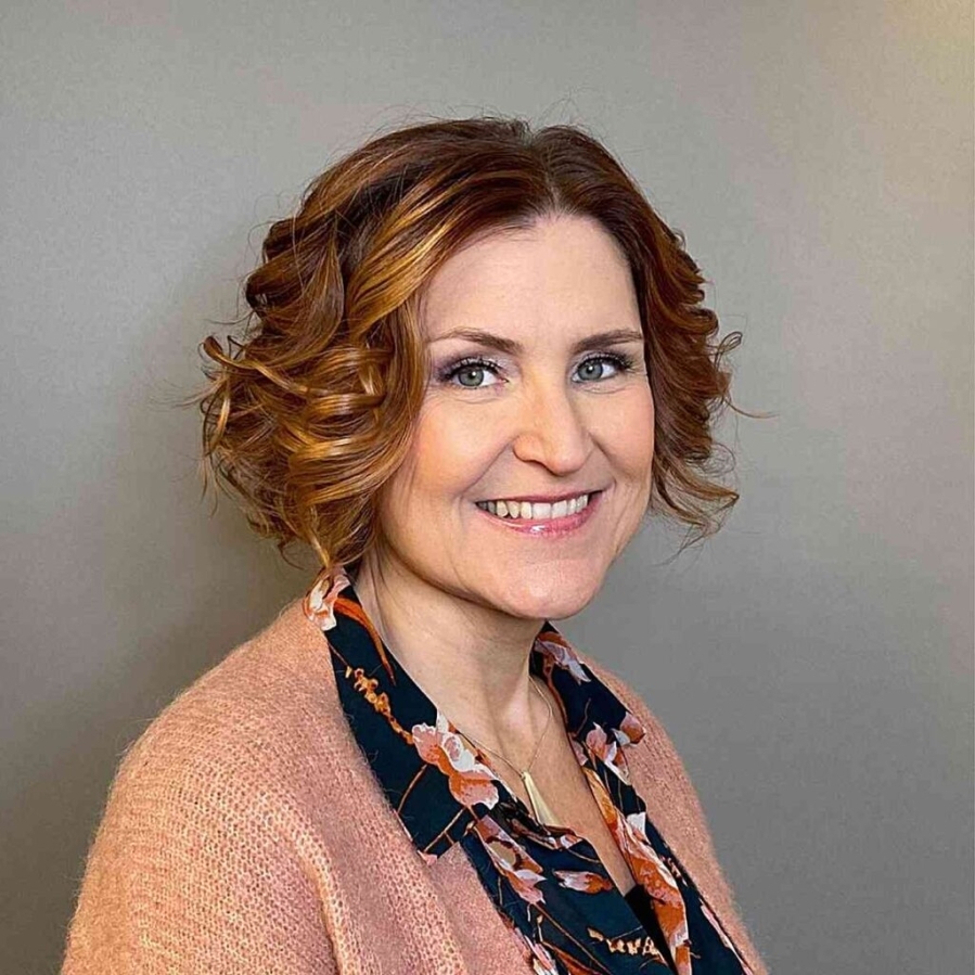 One-Length Short Curled Bob